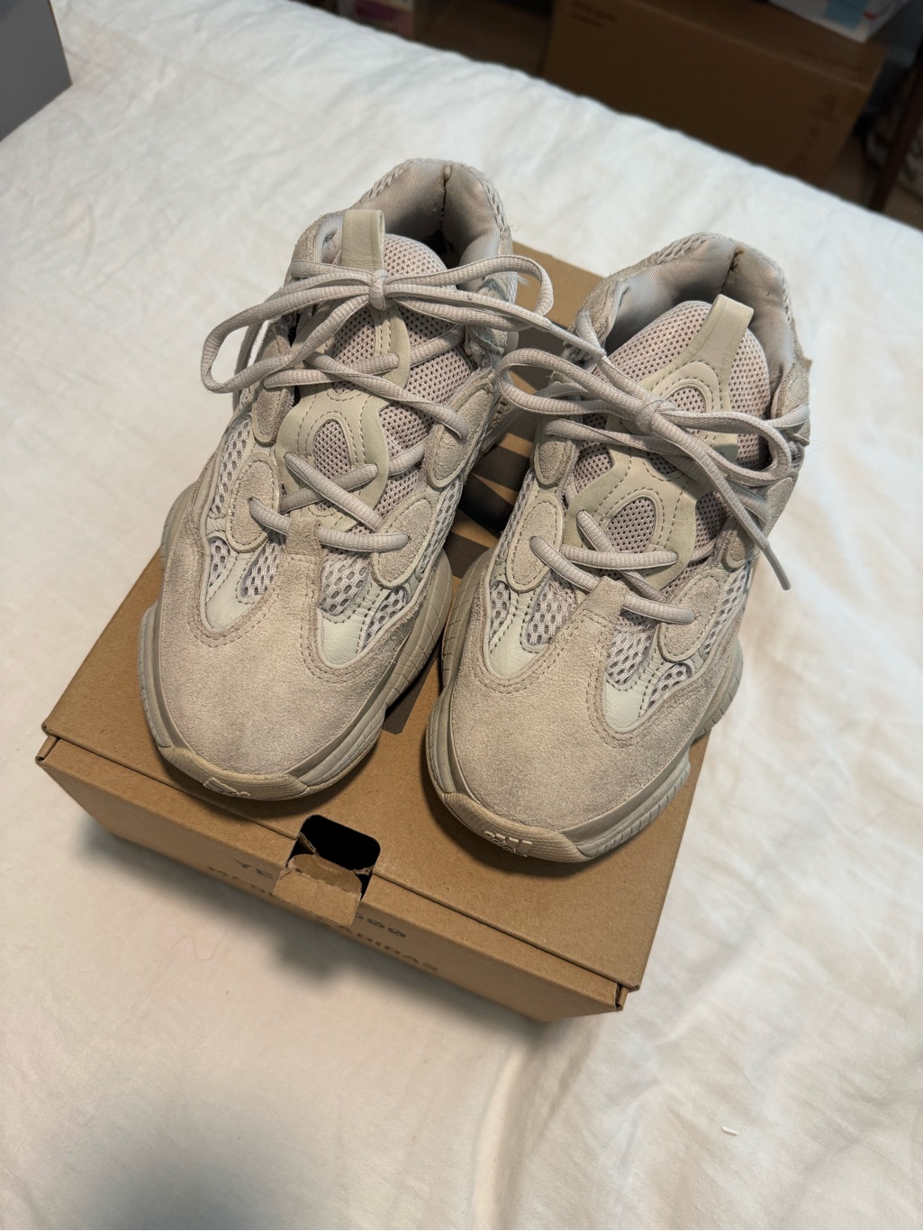 Yeezy Neutral Beige/Tan Chunky Lace-Up Sneakers